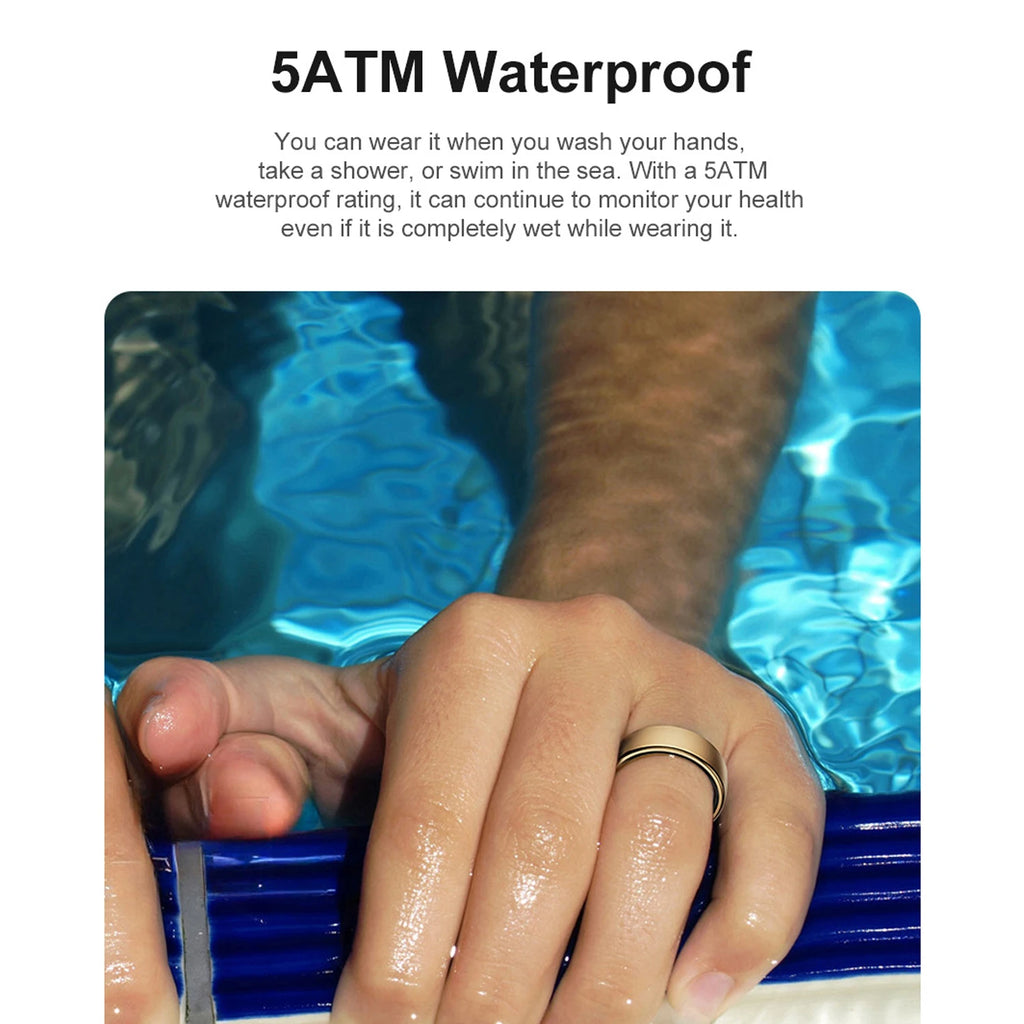 R10 Smart Ring with Charging Dock Men Women Health Sleep Heart Rate Monitoring IP68 & 5ATM Waterproof Multi-Sport Mode