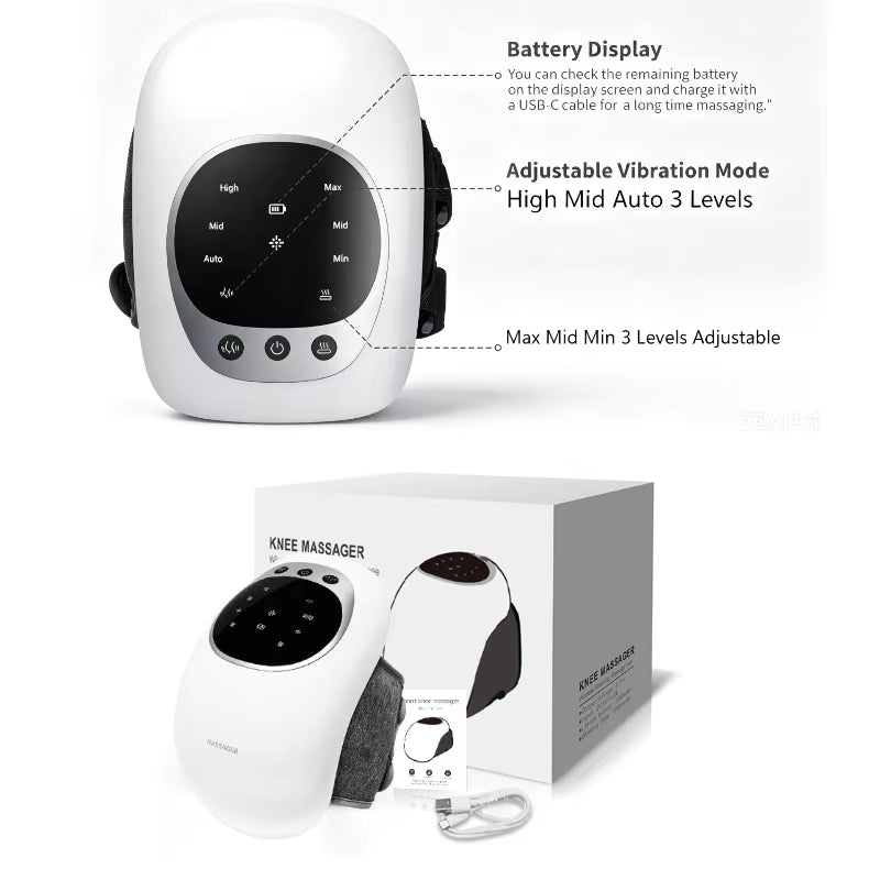 Protable Knee Massager Knee Joint Muscles Relaxtion Equipment Elbow Shoulder Massage Machine Easy to Use for Family and Friends