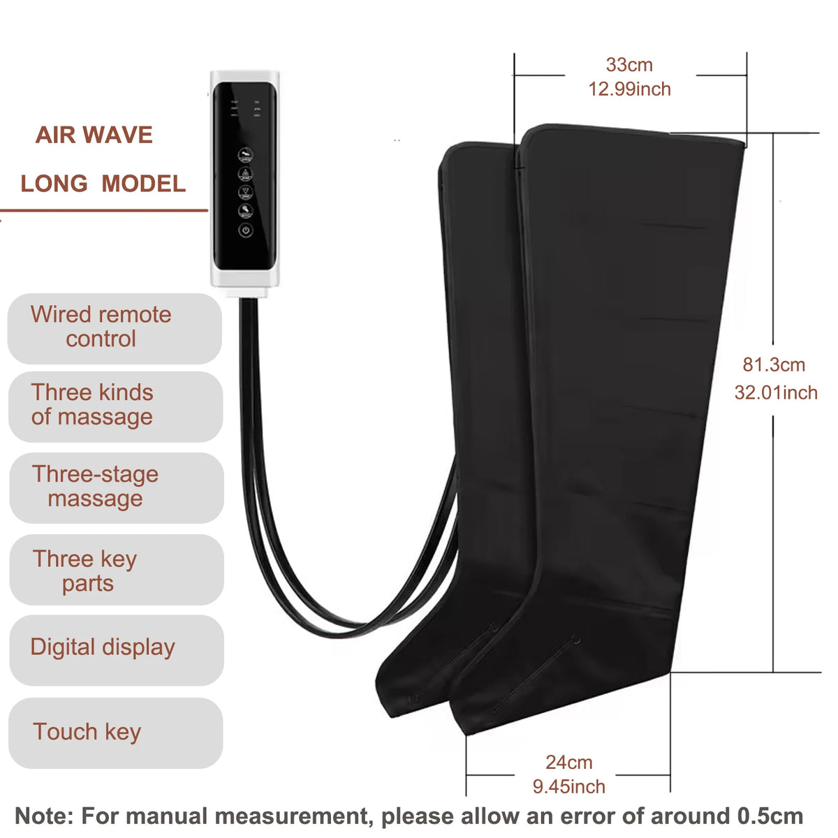 NEW Air Compression Leg Massage 6 Airbag Pneumatic Boots Used for Circulation and Leg Muscle Relaxation to Relieve Varicos Veins